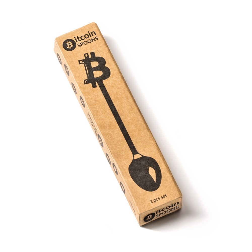 Originálne čajové lyžičky pre boháčov 3ks zlaté - BITCOIN