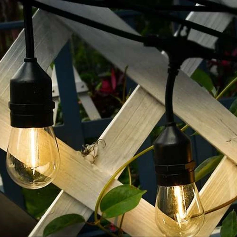 Vonkajšie osvetlenie 10 zavesených žiaroviek - girlanda 5m