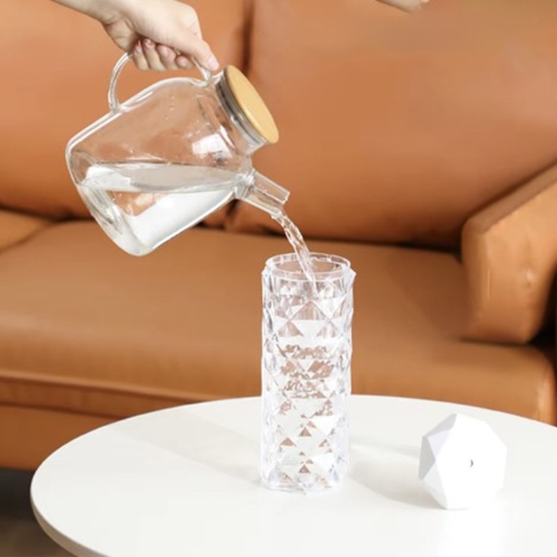Zvlhčovač vzduchu 400ml a RGB lampička v jednom - Efekt ruže