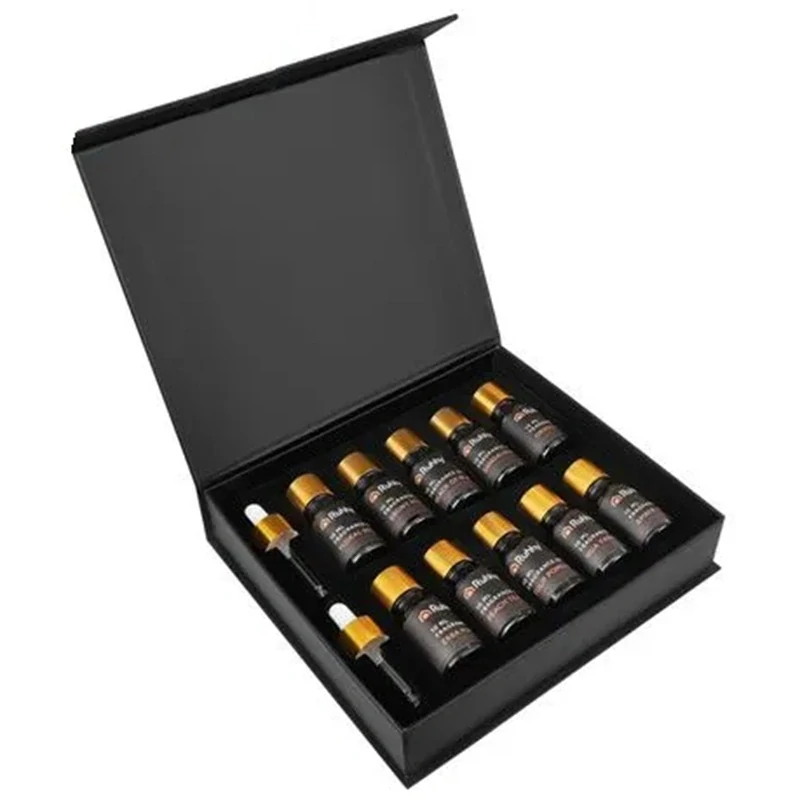 Vonné oleje do difuzéra sada 10 × 10 ml 27222 – elegantná magnetická krabička