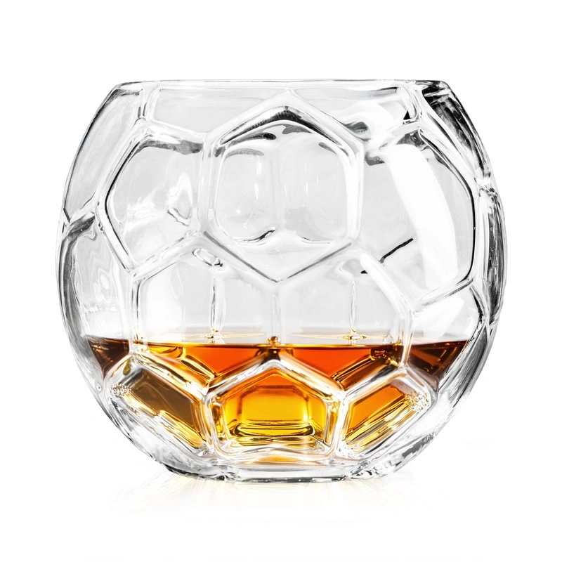 Pohár na whisky v tvare futbalovej lopty 300 ml – chladiace guľôčky a podložka v darčekovej krabici