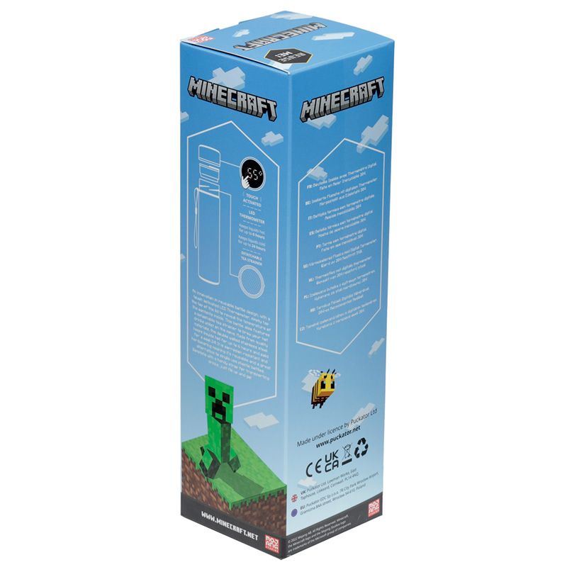 Termoska s digitálnym teplomerom a sitkom 0,45 l - Minecraft tváre