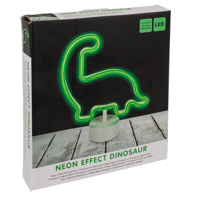 Neónová lampa na podstavci 27cm – Dinosaurus