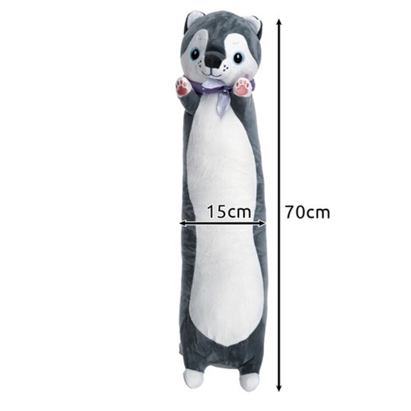 Detský vankúš dlhý 70 cm pes - šteňa Husky