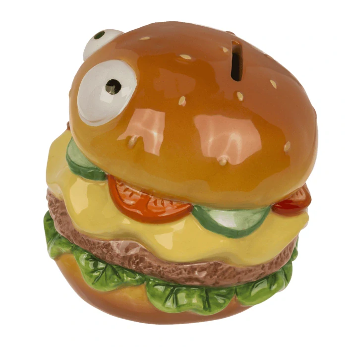 Pokladnička s očami – Hamburger v krabičke z fastfoodu