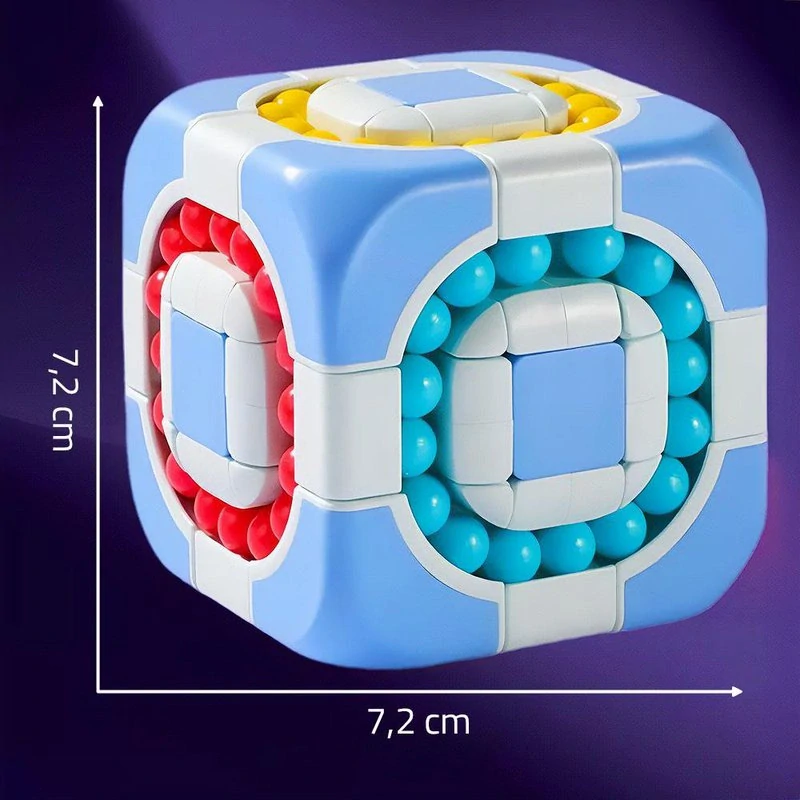 Hlavolam s guľôčkami v tvare kocky 7,2 cm – pre deti aj dospelých