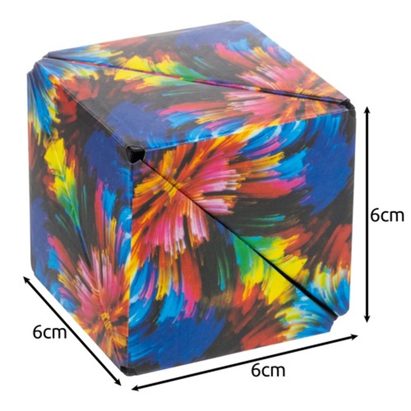 Magnetická farebná antistresová kocka - Puzzle