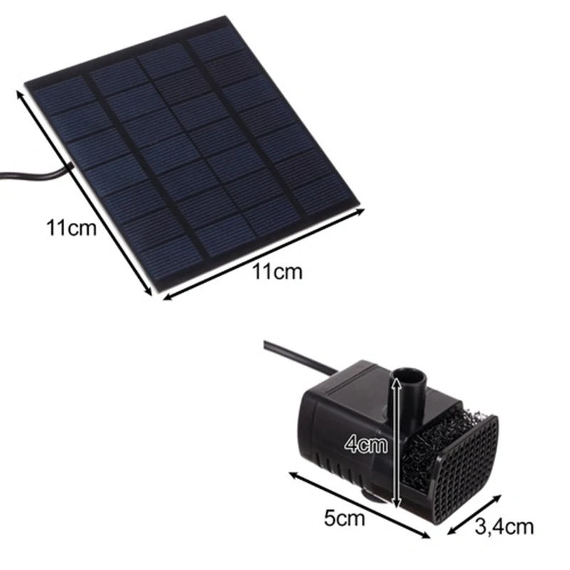 Solárna záhradná fontána s LED svetlami 25184 – oddelený solárny panel