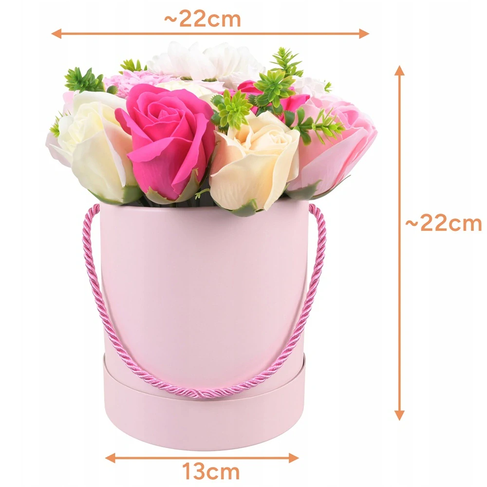 Ružový box plný nevädnúcich ruží 27595 – elegantný darček pre ženu