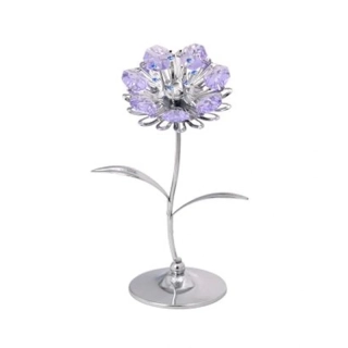 Romantická kvetina Crystocraft - strieborná