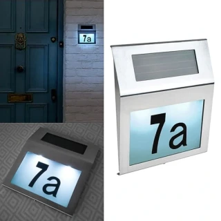 Solárne 2 LED podsvietenie domového čísla