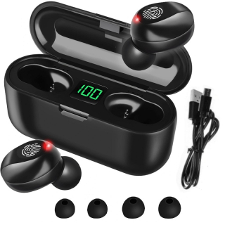 Bezdrôtové slúchadlá do uší F9 Bluetooth 5.1 s powerbankou 2000 mAh
