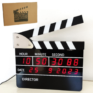 Digitálne stolné hodiny – Filmová klapka
