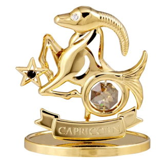 Znamenie zverokruhu Crystocraft KOZOROŽEC - zlatistá