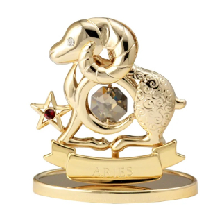 Znamenie zverokruhu Crystocraft BARAN - zlatistá