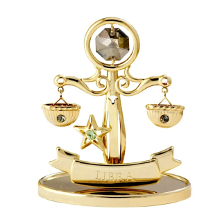 Znamenie zverokruhu Crystocraft VÁHY - zlatistá
