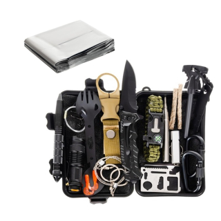 SOS sada na prežitie 32v1 - vodotesné čierne púzdro