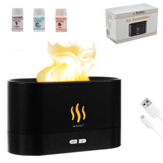USB zvlhčovač vzduchu 180ml s difuzérom 22542 - Ohnivý efekt