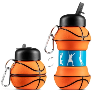 Skladacia fľaša 0,55 l - Basketbalová lopta
