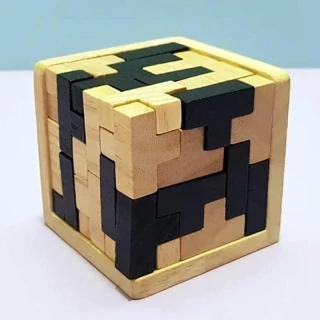 Drevený hlavolam 7x7x7cm – Kocka DELUXE