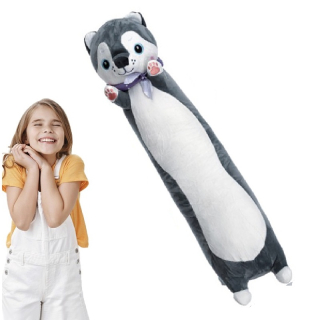 Detský vankúš dlhý 70 cm pes - šteňa Husky
