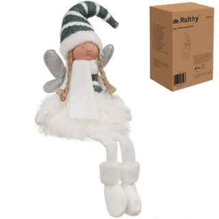 Roztomilá figúrka so zavesenými nohami 32 cm – Sediaca zimná víla