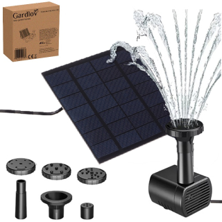 Solárna záhradná fontána s LED svetlami 25184 – oddelený solárny panel