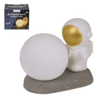 LED lampička mesiac a ASTRONAUT – zlaté hľadí