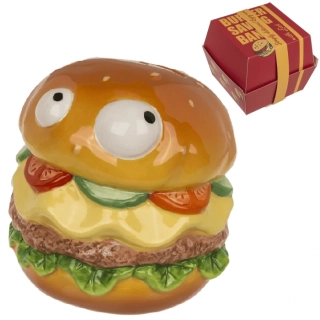 Pokladnička s očami – Hamburger v krabičke z fastfoodu