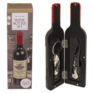 Súprava na víno v fľaši – 3-dielny set pre milovníkov vína