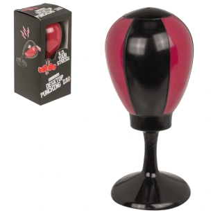 Antistresový stolový boxovací vak – červeno-čierny (celogumový)