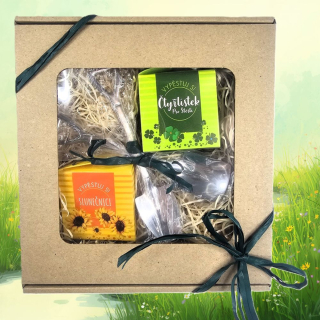 Sada Nech to rastie – nerezové lyžičky rýľ 2ks, vypestuj si štvorlístok a slnečnicu – Darot