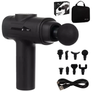 Masážna pištoľ 8 hrotov 23642 – 6 intenzít, 4 h výdrž, prenosné puzdro