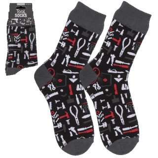 Veselé ponožky s motívom náradia – darček pre kutila a automechanika, veľ. 42–46