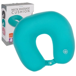 Masážny vankúšik na krk svetlo tyrkysový - pre pohodlie na cestách