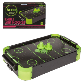 Stolný air hockey svietiaci v tme – Glow in the Dark, pre dvoch hráčov
