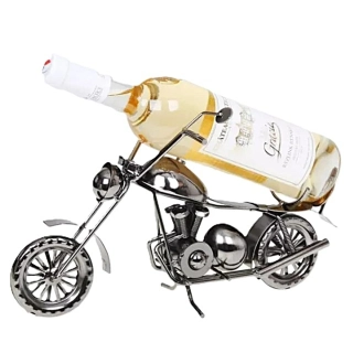 Kovový stojan na láhev Motorka Chopper – originálny darček pre motorkáře