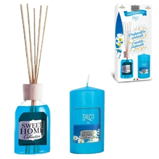 Aróma difuzér so sviečkou Sweet Home - vôňa Púdrová 100 ml + 135 g