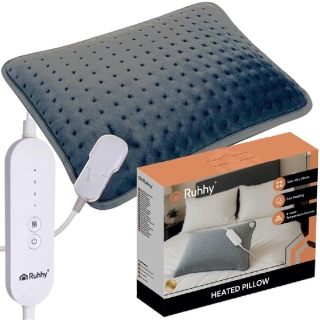 Vyhrievaný vankúš na chrbát a šiju 40 × 30 cm, 4 výkony a automatické vypnutie 26220 - šedá