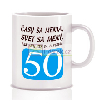 Hrnček jubileum VEK SA ZASTAVIL - výročie 50 rokov (SK)
